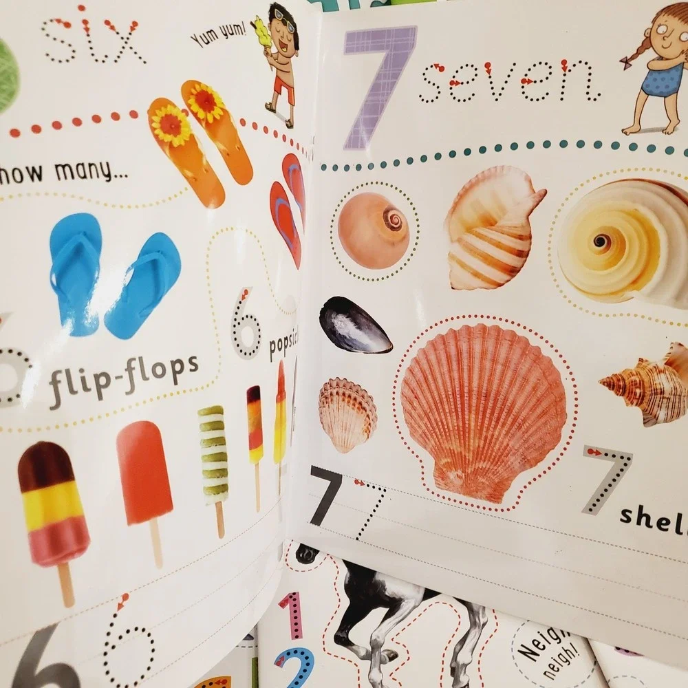 Set Of 10 Miles Kelly Wipe-Clean Activity Learn To Write Letters, Number, Colors